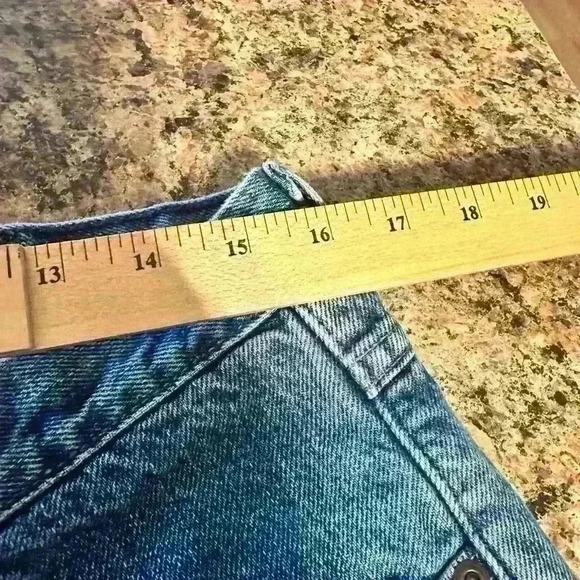 Flannel Lined LL Bean Mens Blue Jeans Actual 32x27 Straight Leg - Picture 7 of 16